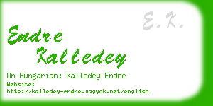 endre kalledey business card